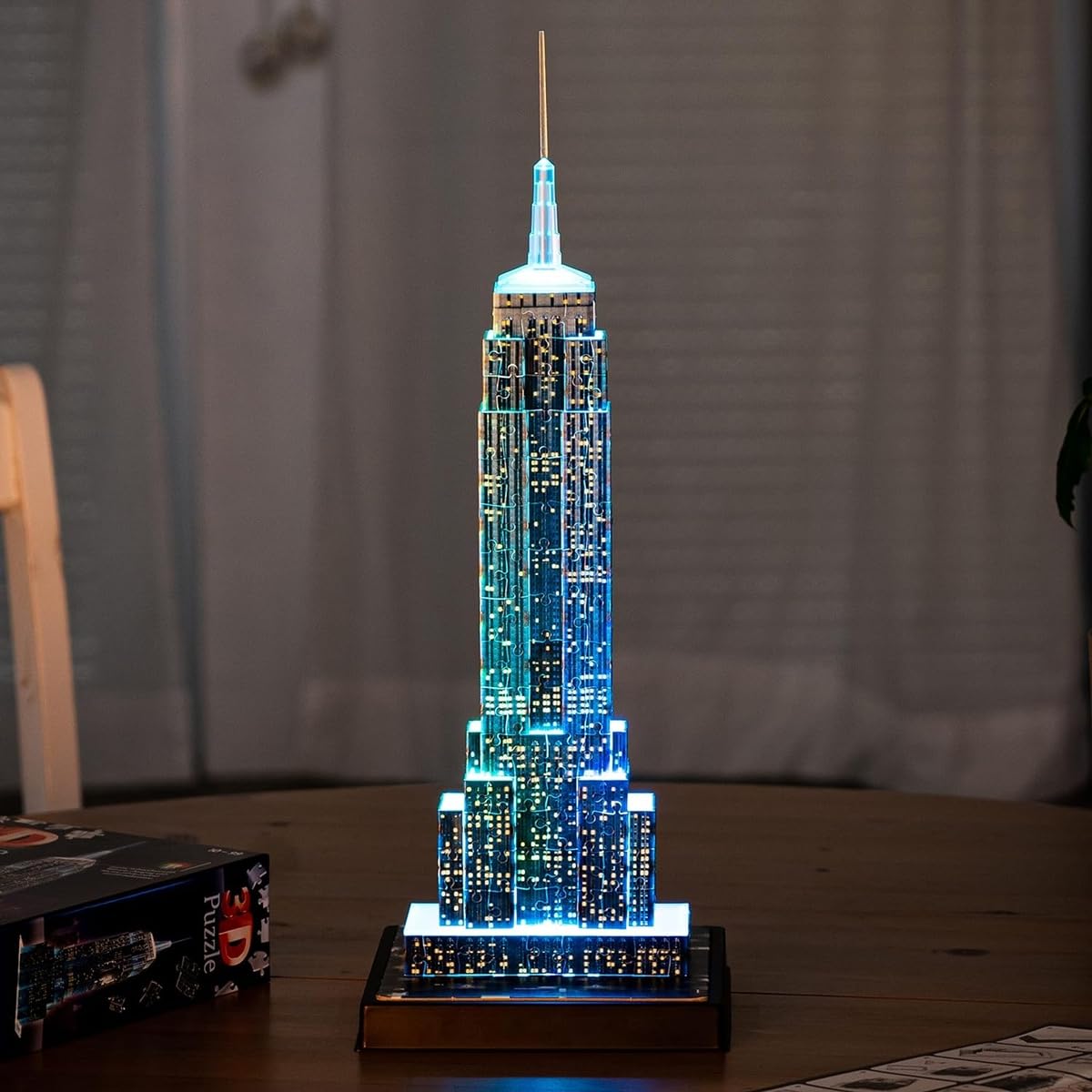 Ravensburger - 3D Puzzle Empire State Building Night Edition con Luce, New York, 216 Pezzi, 8+ Anni