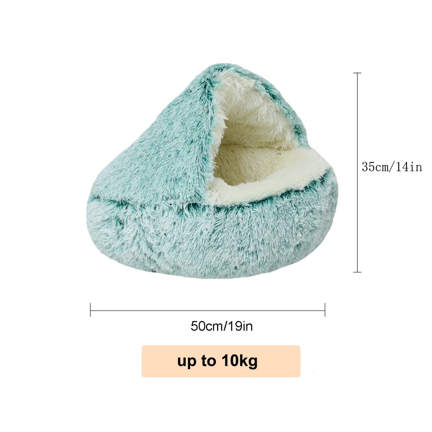 Cuccia calmante soffice peluche per cani di taglia grande, media, lavabile, anti ansia, gatti di piccola taglia, per interni, letto a ciambella autoscaldante (M-50 cm)