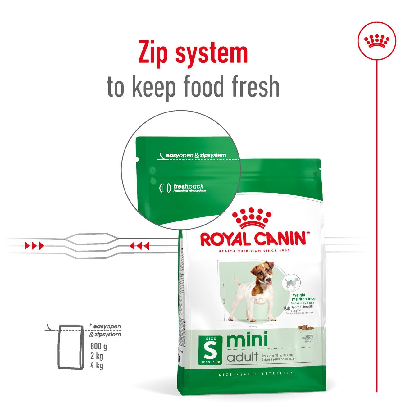 Royal Canin Mini Adult | 2 kg | Alimento completo per cani di piccola taglia | Acidi grassi omega-3 per pelle e pelo | Tenore energetico bilanciato e dimensione crocchette adattata