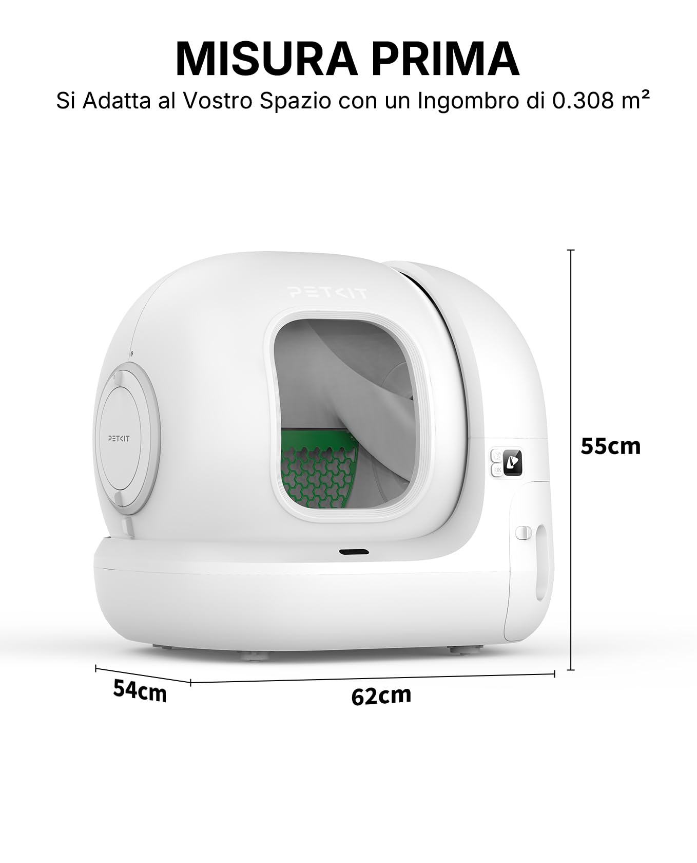 PETKIT Pura Max 2 Lettiera Gatto Autopulente, Lettiera Automatica per Gatti,XSecure,Antiodore,Capacità Massima 76L,Controllo APP per Più Gatti