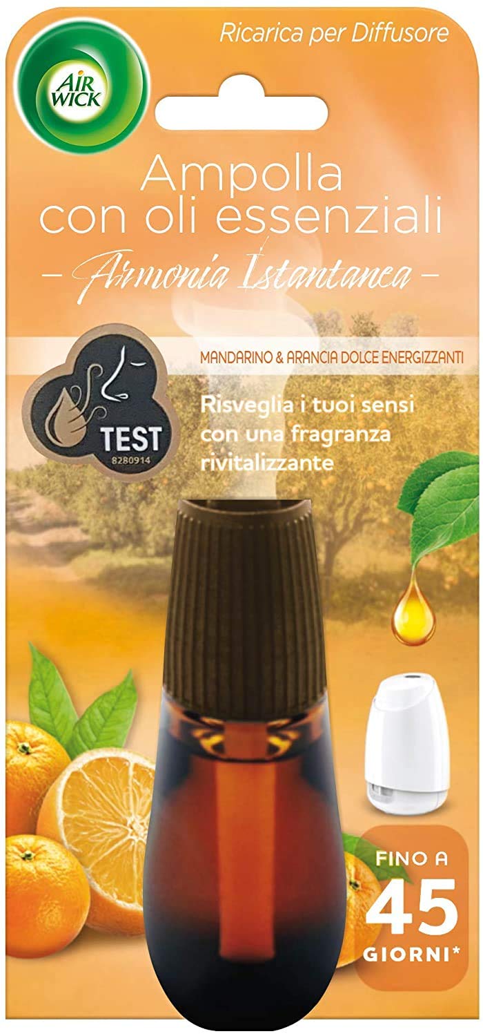 Airwick Ricariche Per Diffusore Di Oli Essenziali Armonia Istantanea, Confezione Da 6 Ricariche Per Il Diffusore Di Oli Essenziali, Profumatore Per Ambienti Con Fragranze Miste,