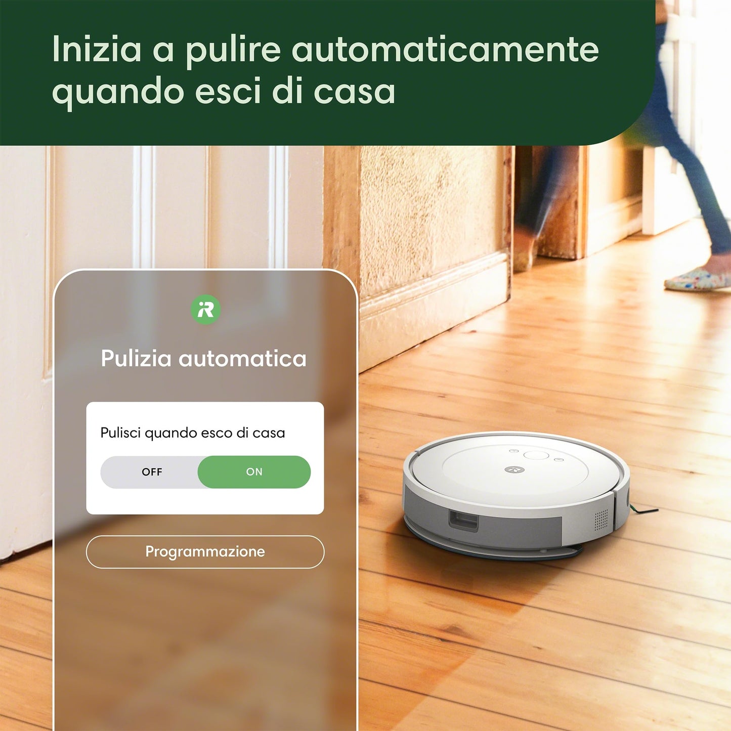 iRobot Roomba Combo Essential, Robot Aspirapolvere Lavapavimenti, Potente Aspirazione e Pulizia, Sistema di Pulizia a 4 fasi, Tre Livelli di Aspirazione, Controllabile Tramite App, Bianco