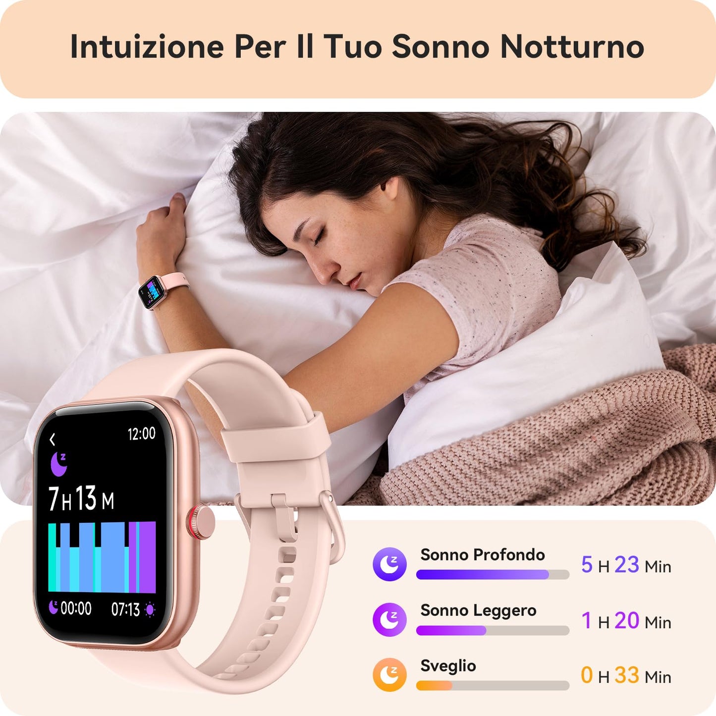 Orologio Smartwatch Donna- 1.91" Smartwatch con Chiamata Bluetooth Alexa, 24H Sonno Cardiofrequenzimetro Spo2, 120 Modalità Sport, Impermeabile IP68 Sportivo Digitale Contapassi Donna per Android iOS