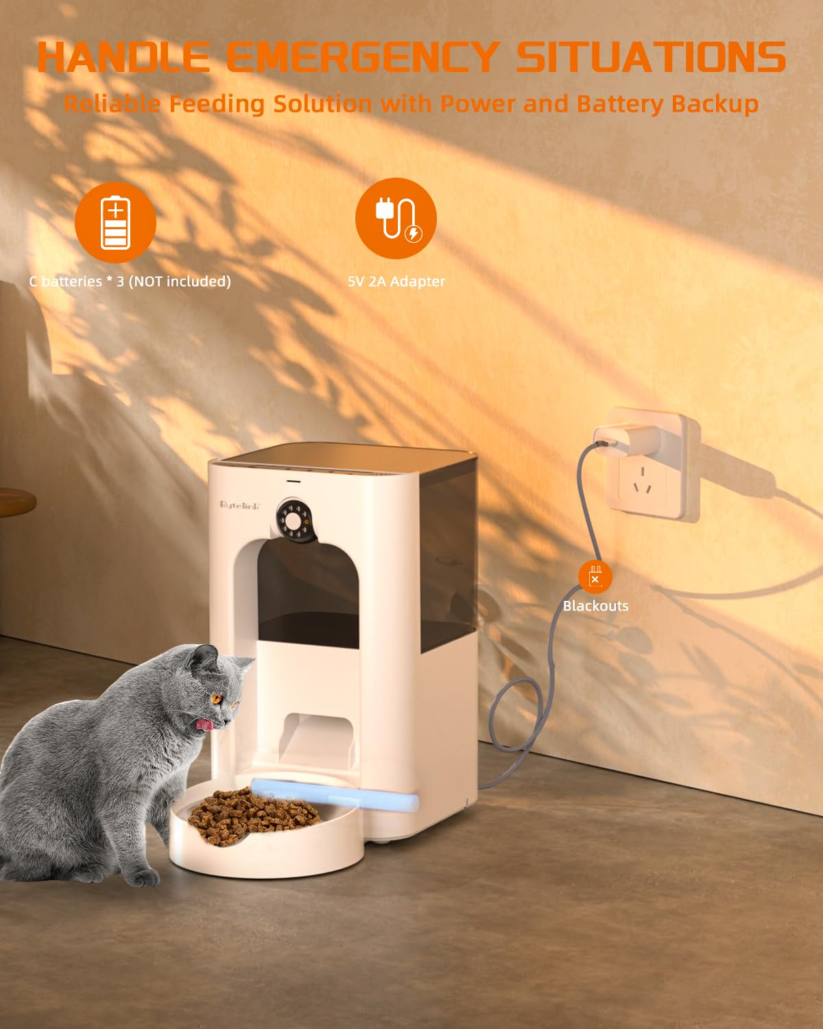 Distributore Automatico Cibo Gatti con Telecamera di Sorveglianza, 4L Dispenser Crocchette Gatto, Gioco Laser, Programma di Alimentazione Personalizzato, 15S Registrazione Vocale, Doppia Alimentazione