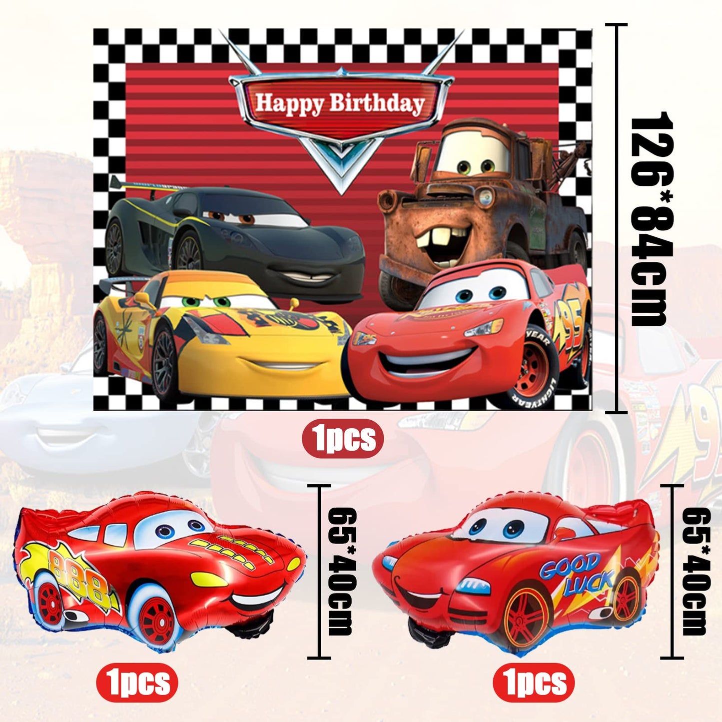 SWOKKTS Palloncini Cars Compleanno, Addobbi Compleanno Bambini Auto, Kit Macchina Cars Compleanno Bambini decorazione, Cartoon Decorazioni Compleanno Cars (Palloncini Compleanno)