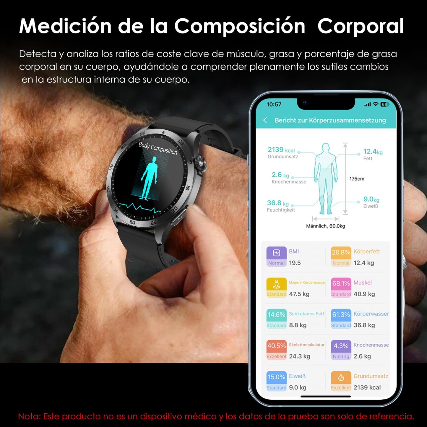 Orologio Smartwatch Uomo Donna 𝐆li𝐜𝐞𝐦𝐢𝐚 ECG+HRV/acido urico/BMI,1.43"AMOLED con funzione telefono,pulsante SOS/pressione sanguigna/affaticamento/rilevamento delle emozioni/sonno per Android iOS