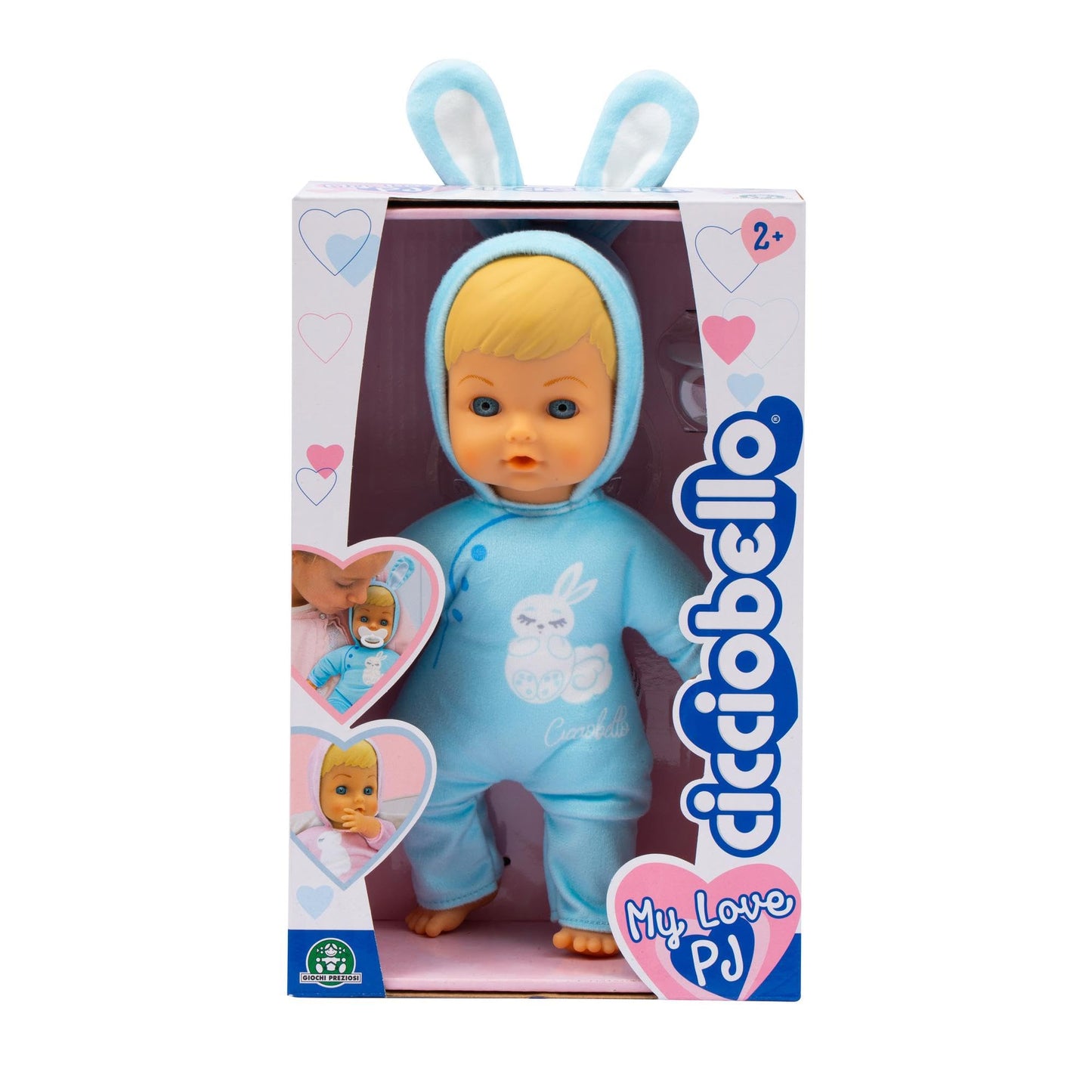 Cicciobello Giochi Preziosi My Love, Pigiama Color Azzurro a Forma di Coniglietto con Ciuccio Incluso Alto 24 cm, per Bambini a Partire dai 2 Anni