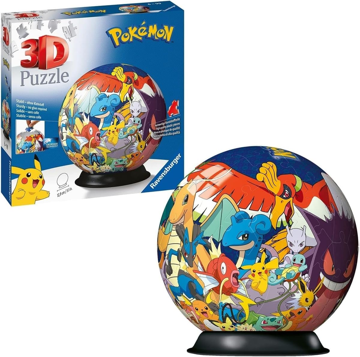 Ravensburger - Puzzle 3D, Ball Pokémon, per Adulti e Bambini 6+ Anni, Idea Regalo, 73 Pezzi