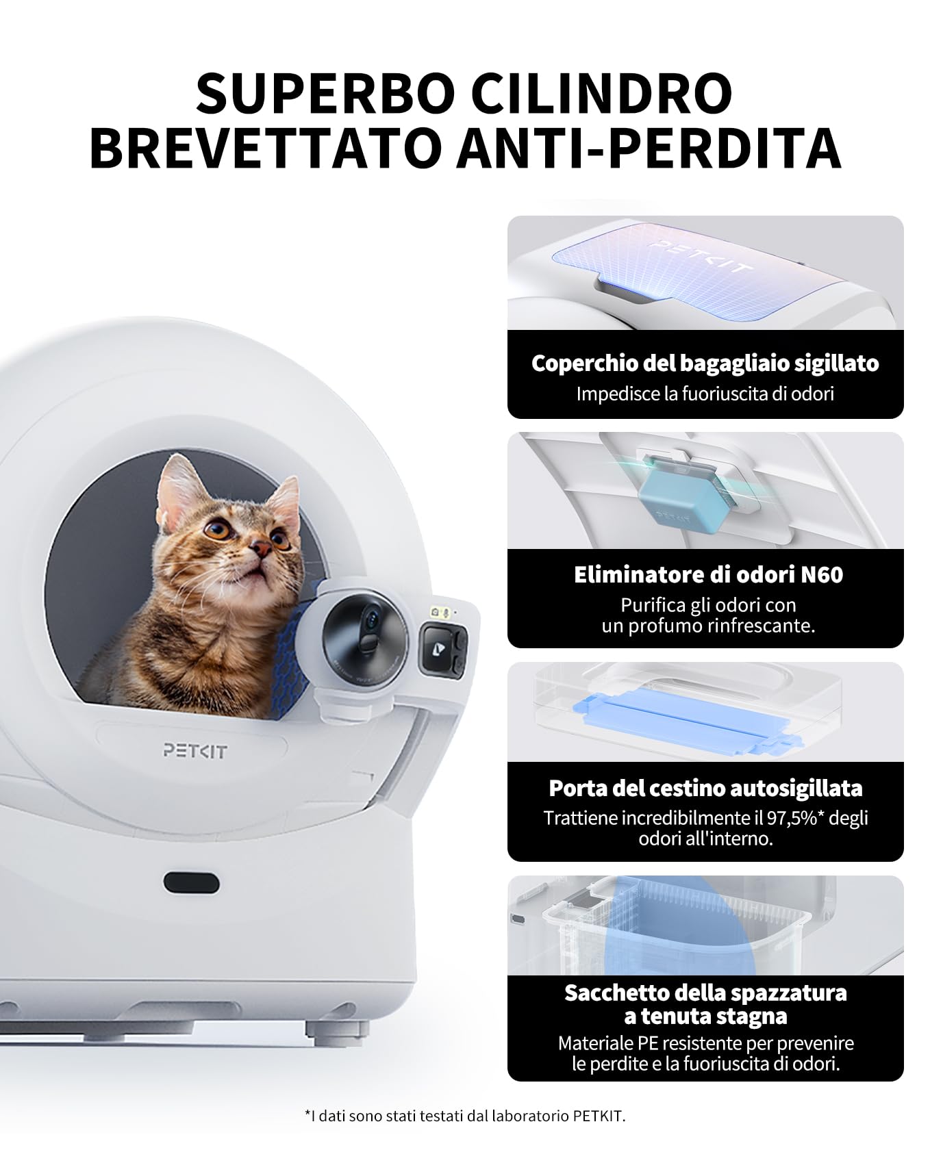 PETKIT Purobot Ultra Lettiera Gatto Autopulente, Lettiera Automatica per Gatti con Telecamera AI, 360° Tracciamento Comportamentale, Visione Notturna, Sacchetti Senza Contatto per Più Gatti