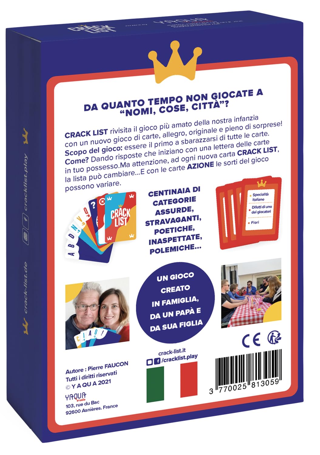 CRACK LIST I Divertente Gioco da Tavolo per Tutta la Famiglia I Gioco di Carte I 2-8 Giocatori I 10+Anni I Durata media: 30 min I Gioco di Società per li Amici I Italian