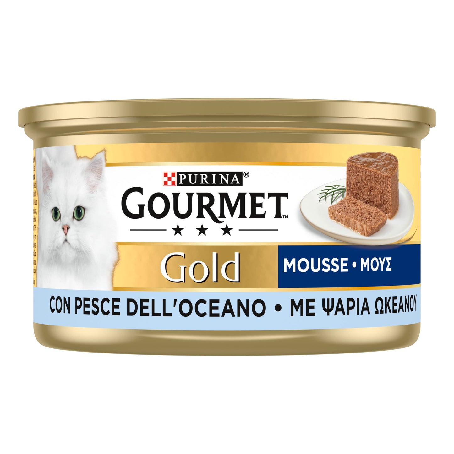 Purina Gourmet Gold Mousse Gatto con Pesce Dell'Oceano, 24 Lattine da 85 g