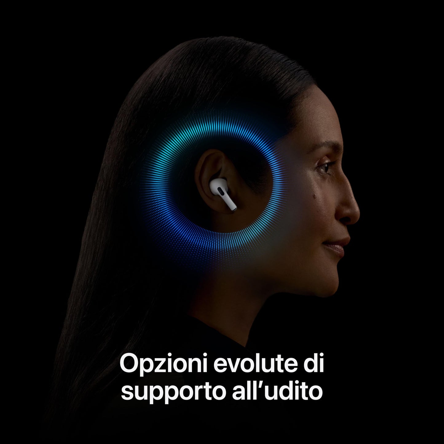 Apple AirPods Pro 2 Auricolari wireless, Auricolari Bluetooth, Cancellazione attiva del rumore, Funzione Apparecchio acustico, Trasparenza, Audio spaziale personalizzato, Alta fedeltà, Ricarica USB-C