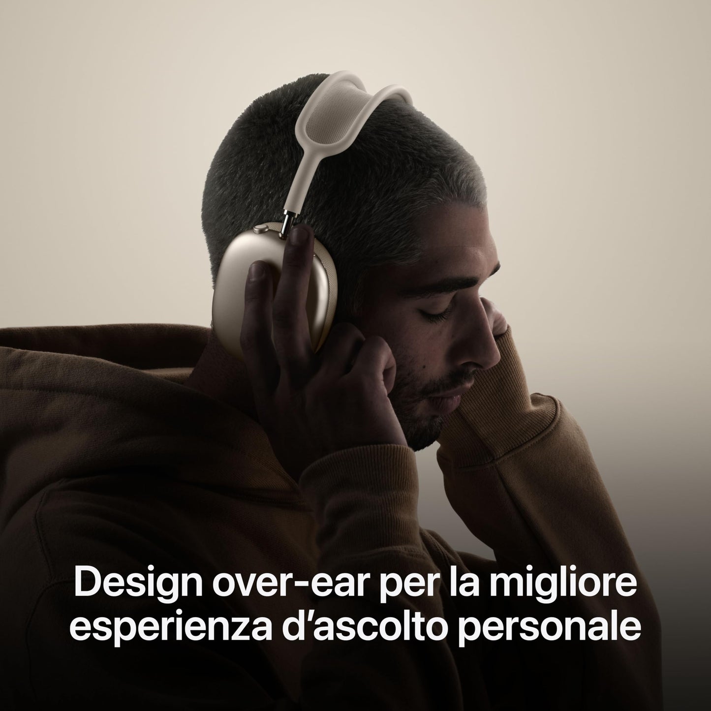 Apple AirPods Max Cuffie wireless over-ear, Cancellazione attiva del rumore di livello pro, Modalità Trasparenza, Audio spaziale personalizzato, Ricarica USB-C, Cuffie Bluetooth per iPhone, Mezzanotte