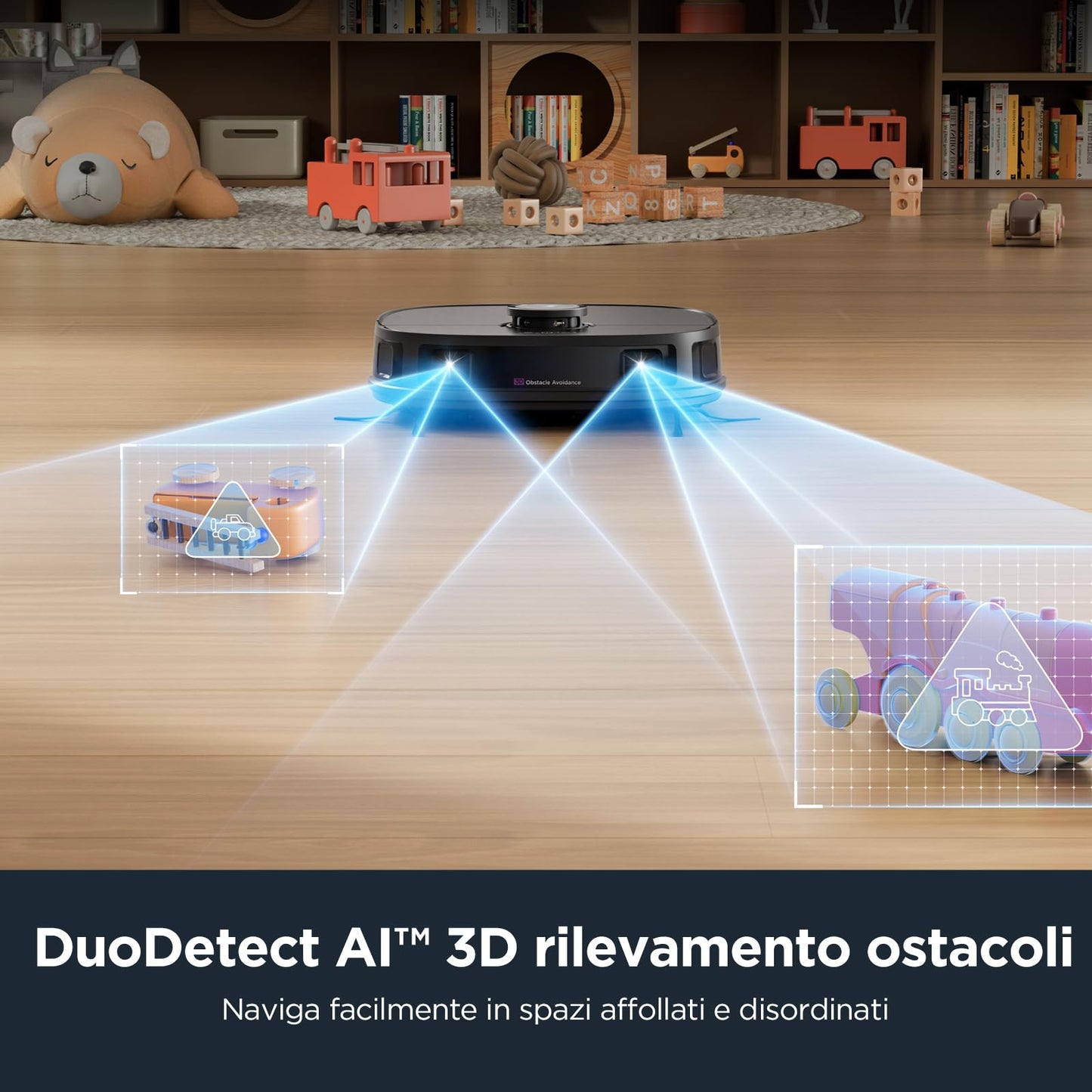 Eureka J12 Ultra Robot Aspirapolvere e Lavapavimenti 5000Pa Doppio Panno Rotante, Autosvuotante/Autolavante/Autoasciugante/Autorigenerante/Autopulente, Evitamento Ostacoli AI 3D, Navigazione LiDAR