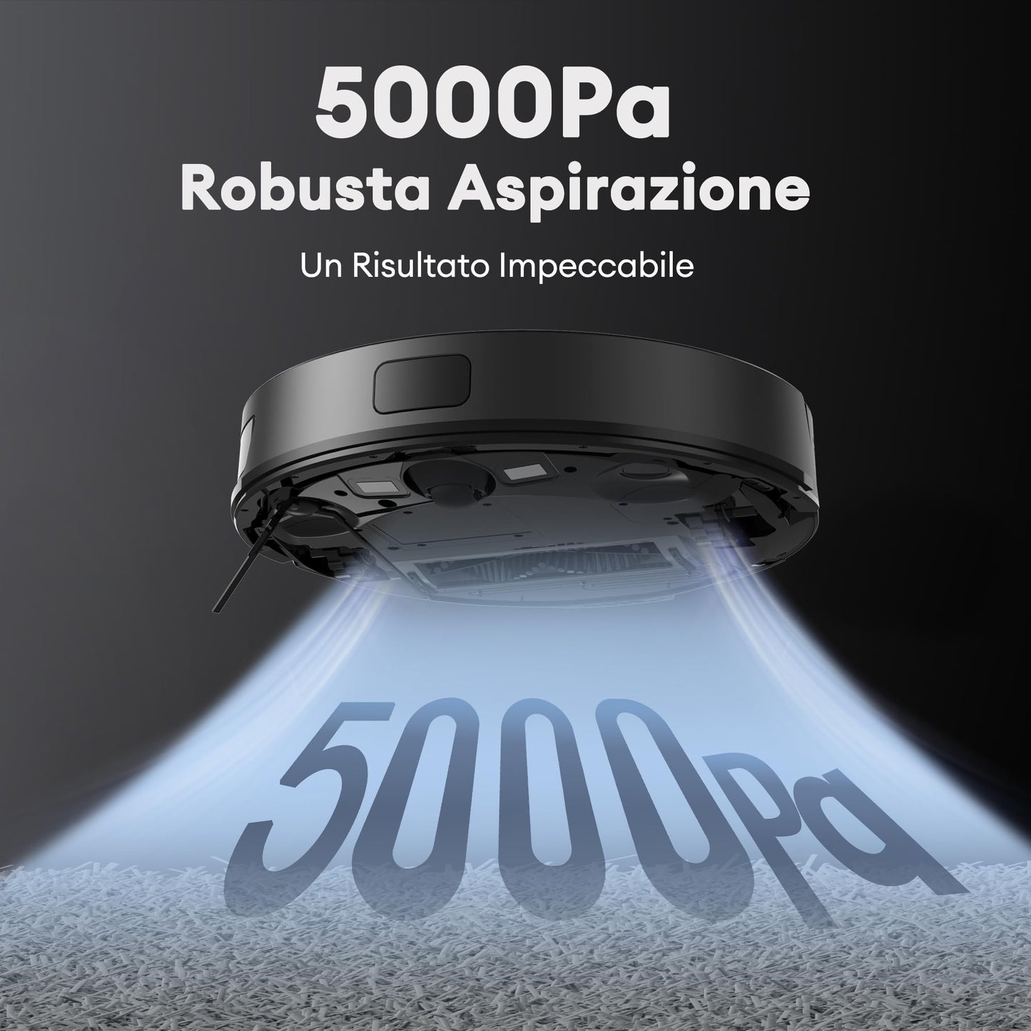 Ultenic D10 Robot Aspirapolvere Lavapavimenti con Mappatura LiDAR, 5000Pa, 120Min, Matrix Clean, Controllo APP/Alexa/Siri/IFTTT - Ottimo per Peli di Animali