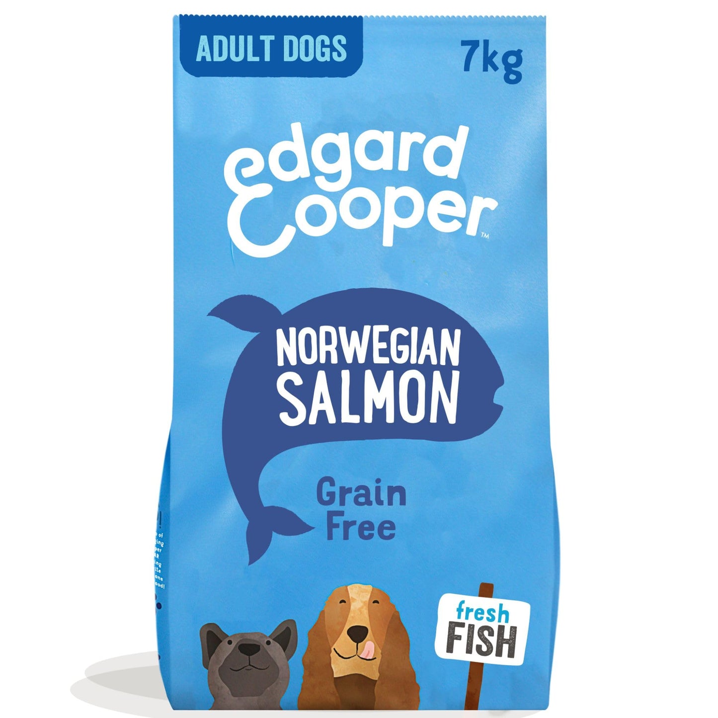 Edgard & Cooper Crochette Cani, Adulti, (Salmone Fresco, 7kg), croccantini cane, carne fresca e ingredienti naturali, senza cereali, senza zuccheri aggiunti, ipoallergenico