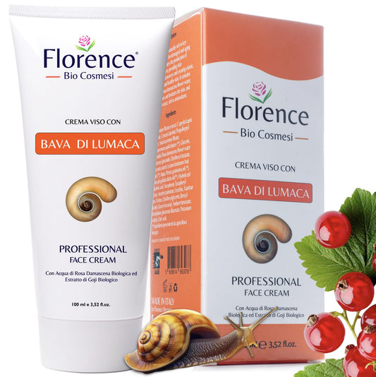 100ml. Bio Crema con Bava di Lumaca al 65%, Acido Ialuronico Puro 100%, Vitamina C, E. Ingredienti a Nota Azione Antietà, Cicatrizzante e Antimacchia per Viso, Collo e Contorno Occhi.