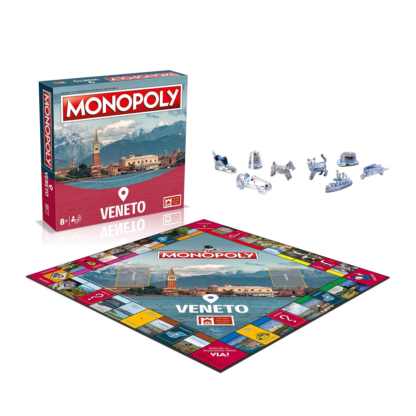 Winning Moves Monopoly Veneto City - giochi da tavolo, giochi da tavolo adulti, giochi da tavolo bambini, giochi da tavolo per 2, da 2 a 6 persone, età 8+