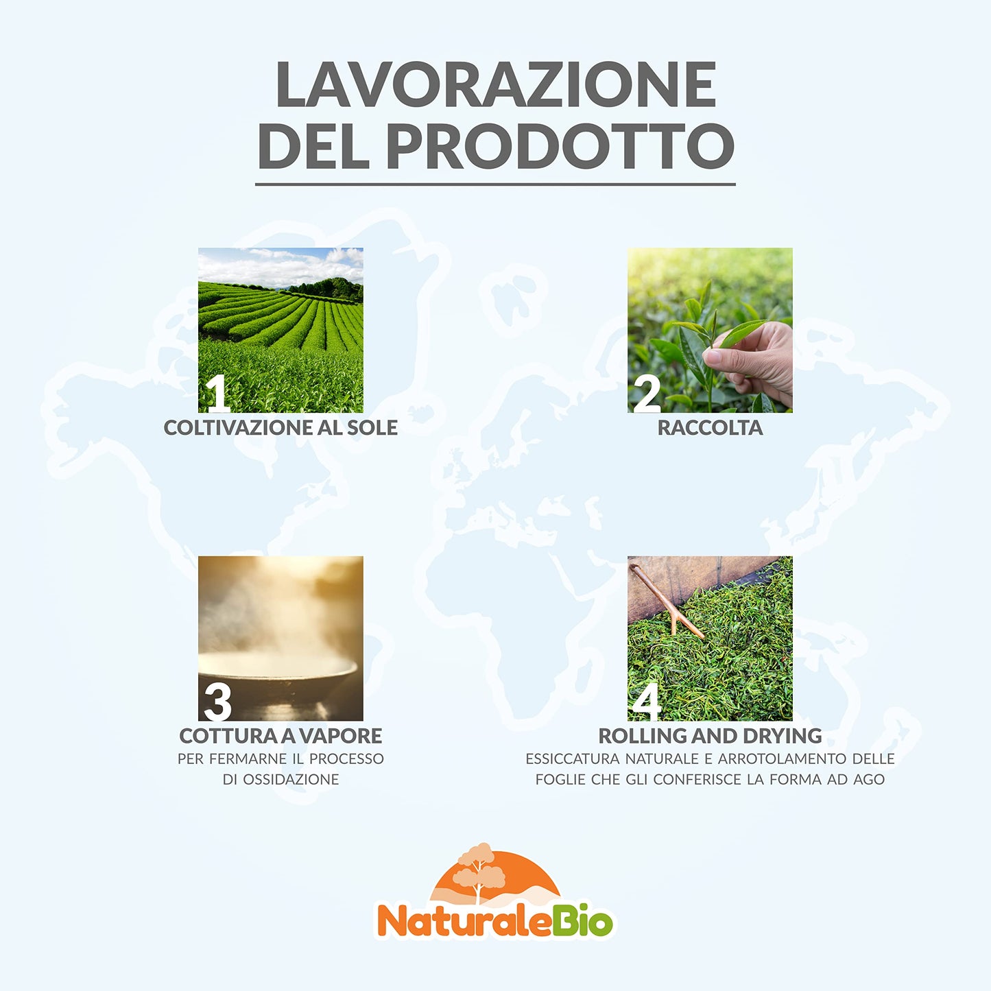 Tè verde Sencha Giapponese Biologico - Upper Grade - da 200g. Bio, Naturale e Puro, Thè verde in foglie di primo raccolto coltivato in Giappone. NaturaleBio