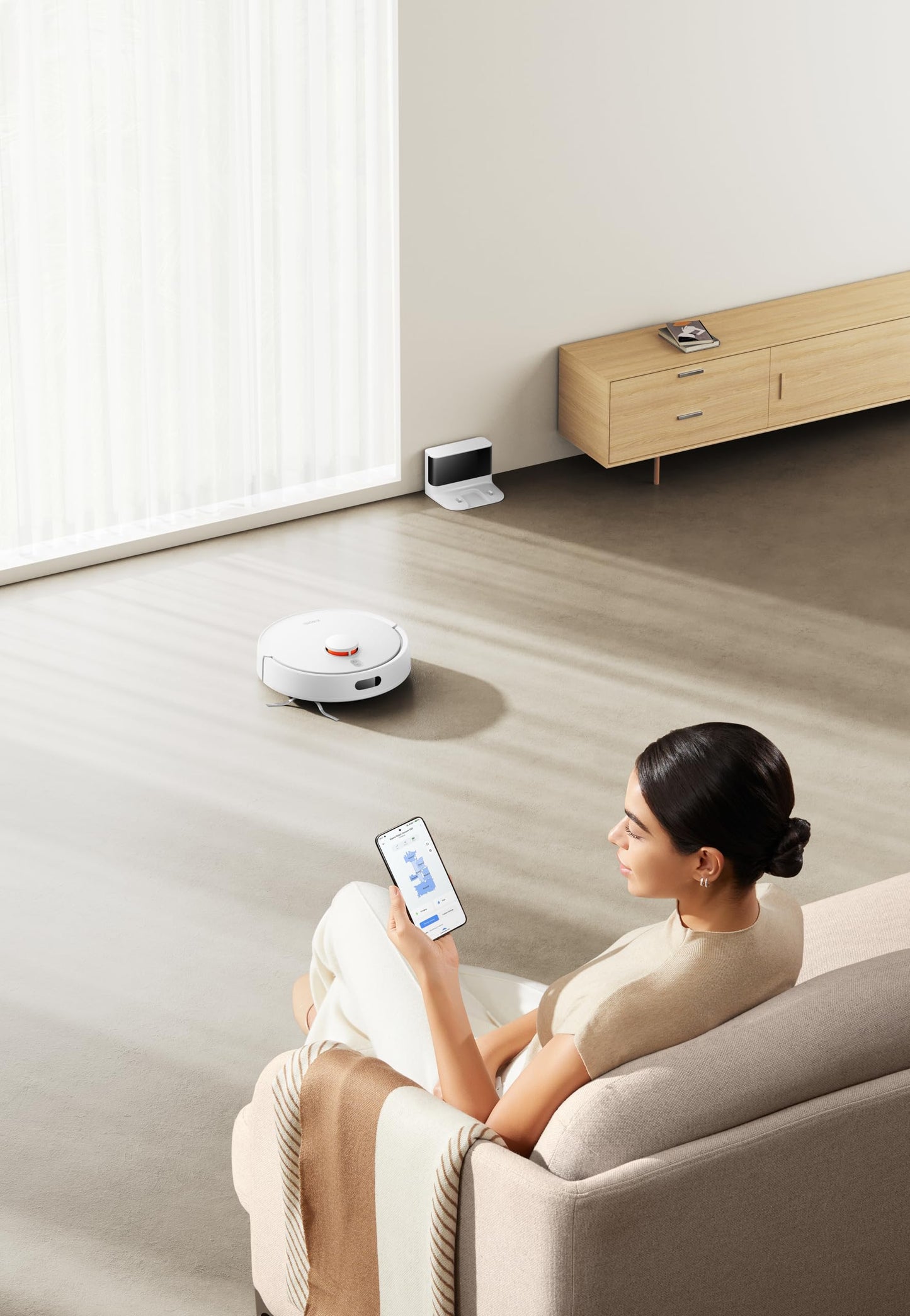 Xiaomi Robot Vacuum S20, Robot Aspirapolvere Lavapavimenti, Aspirazione 5.000 Pa, Sistema Navigazione laser LDS, Ampio contenitore della Polvere e Serbatoio dell'Acqua, Controllo Vocale e App