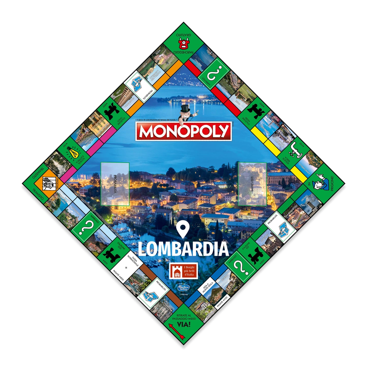 Winning Moves Monopoly Lombardia City - giochi da tavolo, giochi da tavolo adulti, giochi da tavolo bambini, giochi da tavolo per 2, da 2 a 6 persone, età 8+