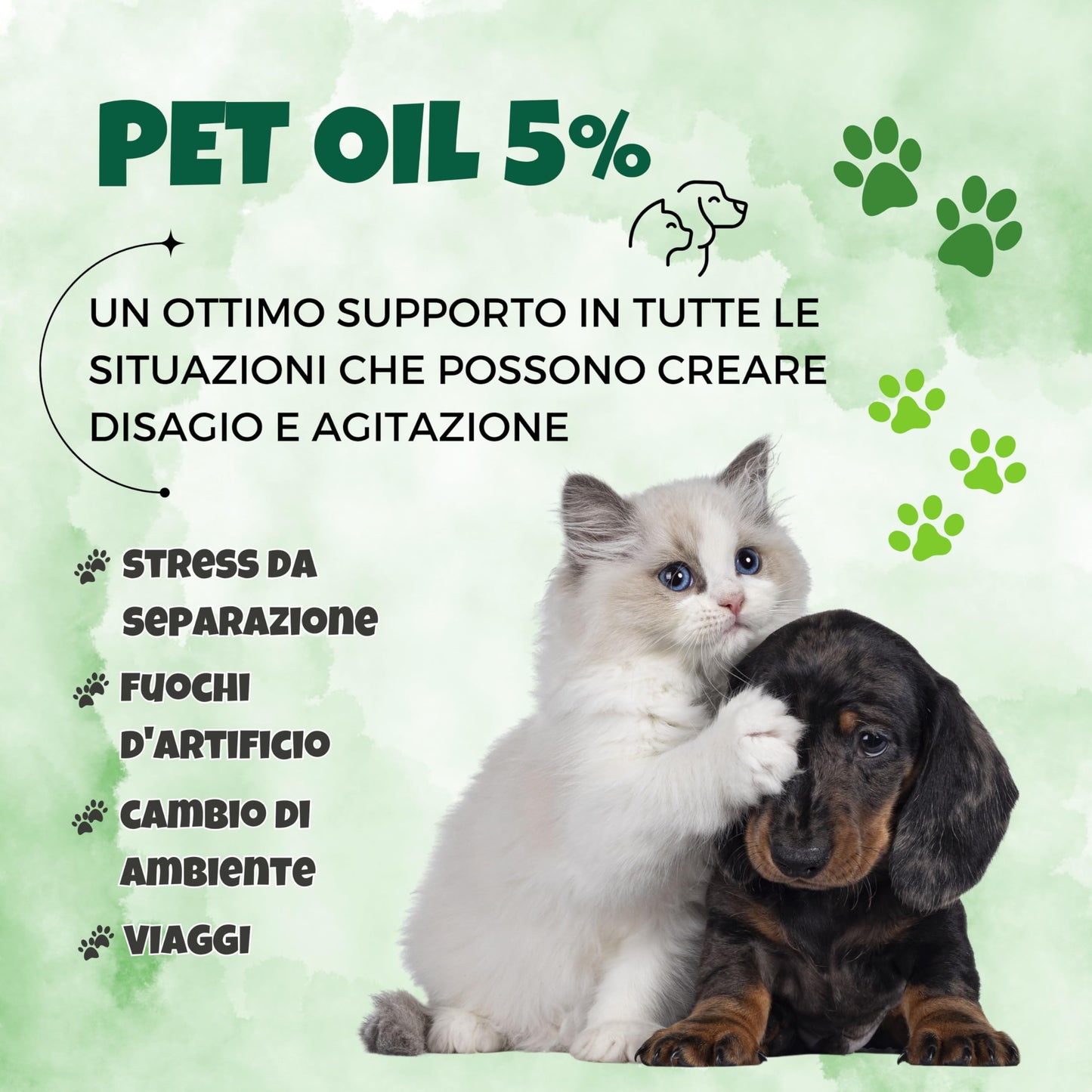 HEMP PHYTOMEDICAL Pet Oil 5% CBD Certificato - Olio di Canapa Biologico - Per il Benessere di Cani e Gatti. Puro Senza Sostanze Chimiche. Massima Tollerabilità 10 ml