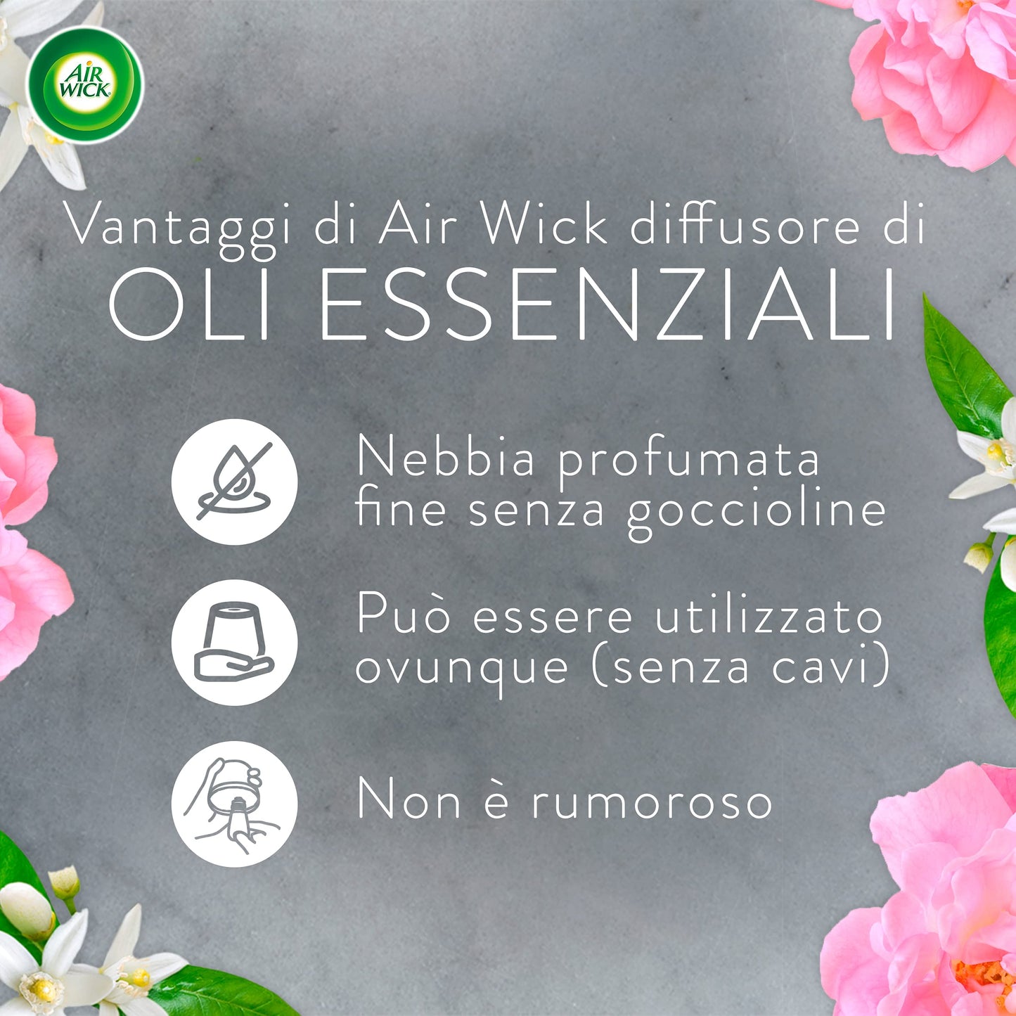 Airwick Ricariche Per Diffusore Di Oli Essenziali Armonia Istantanea, Confezione Da 6 Ricariche Per Il Diffusore Di Oli Essenziali, Profumatore Per Ambienti Con Fragranze Miste,