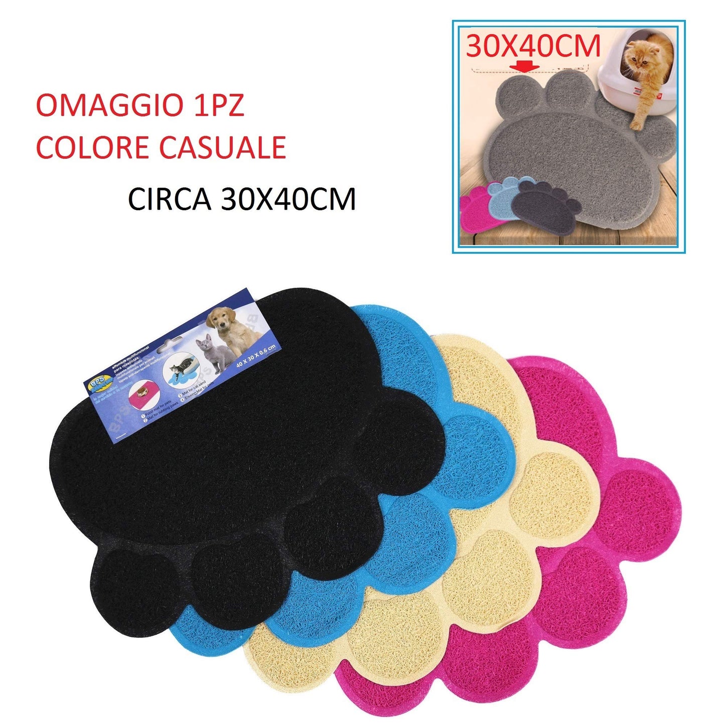 LETTIERA GATTO CHIUSA colore casuale FACILE PULIRE【Con 2 ciotola MANGIA e TAPPETINO LETTIERA 】54x39x40H cm