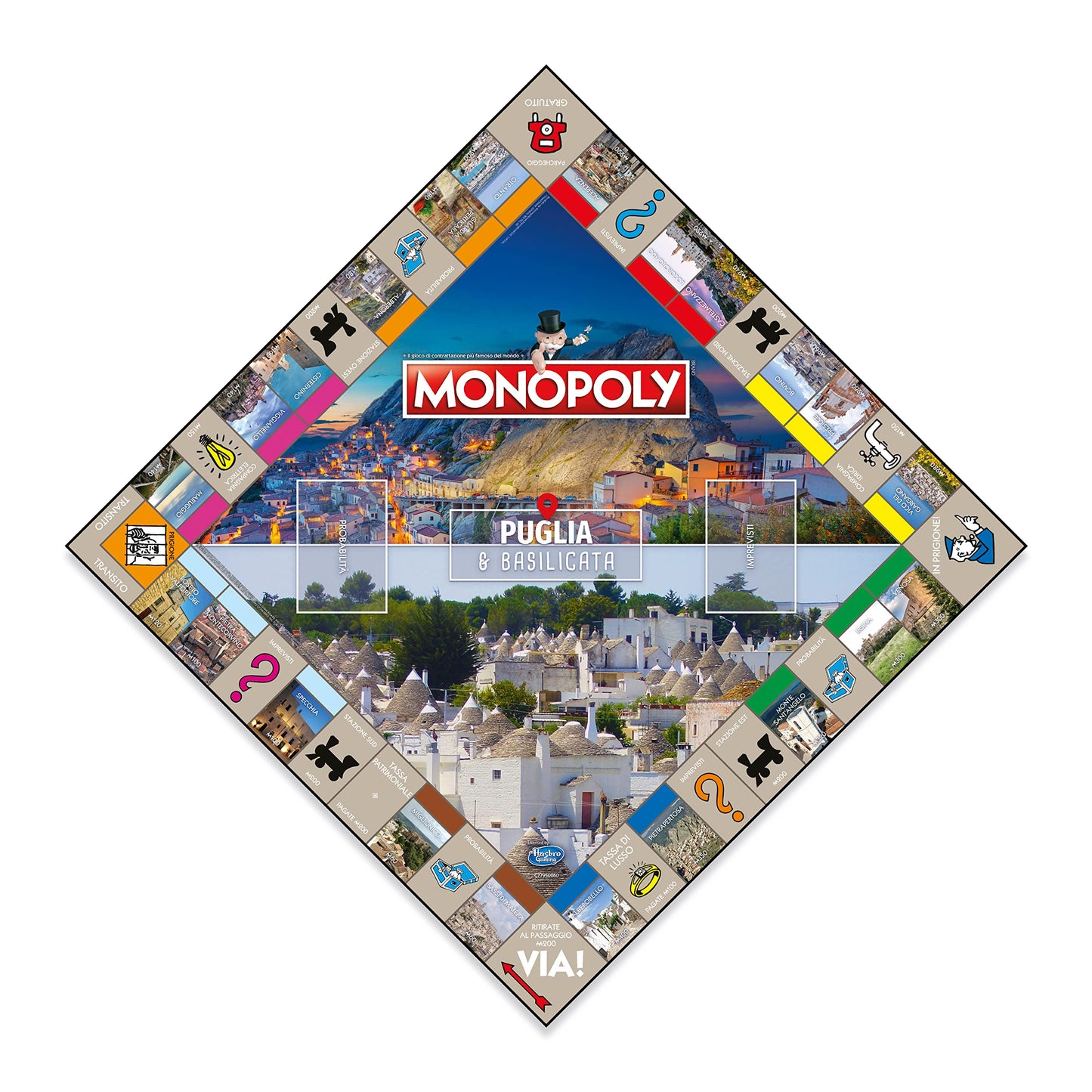 Winning Moves Monopoly Puglia & Basilicata - giochi da tavolo, giochi da tavolo adulti, giochi da tavolo bambini, giochi da tavolo per 2, da 2 a 6 persone, età 8+