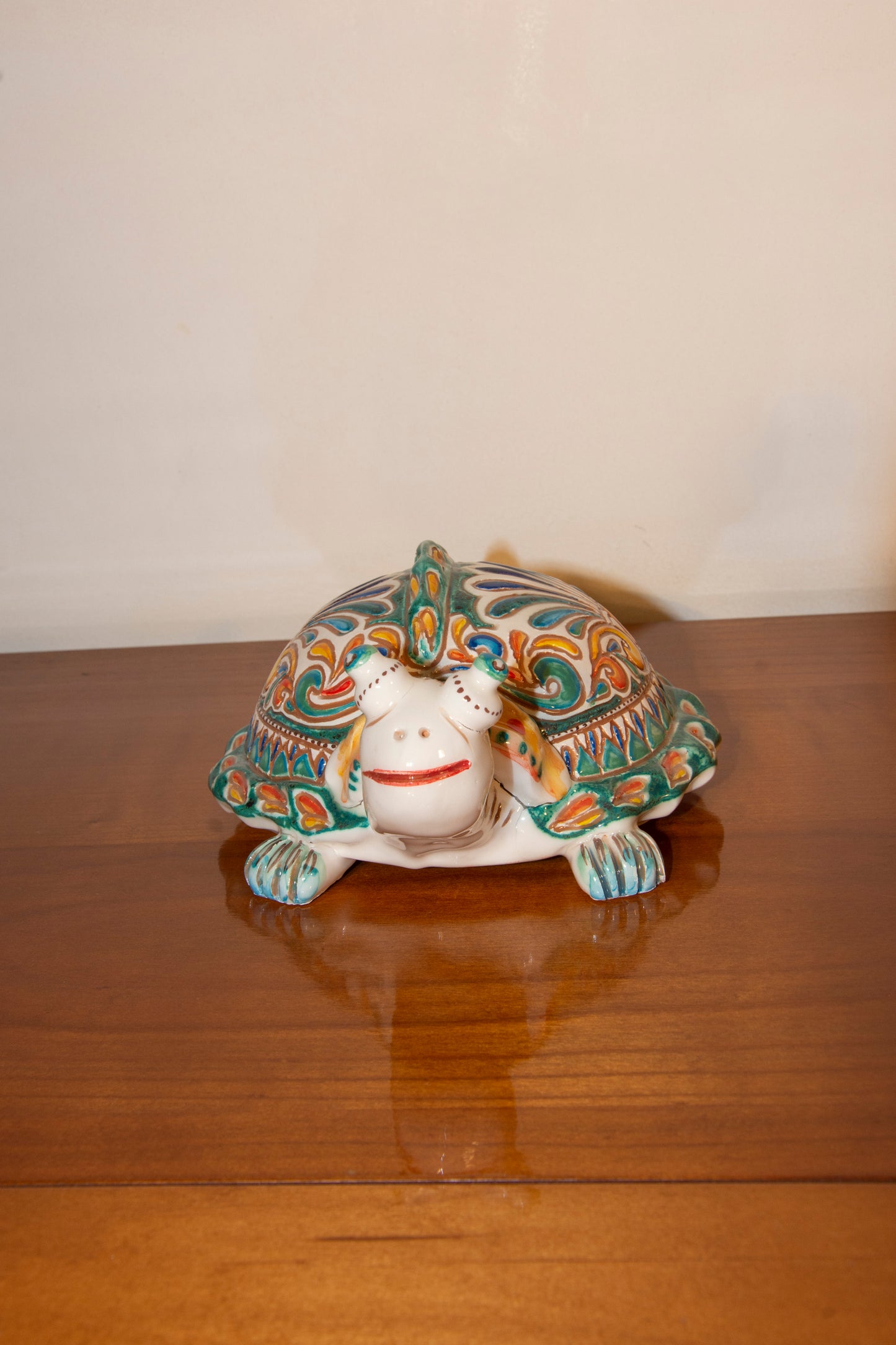 Unique piece ceramic turtle
