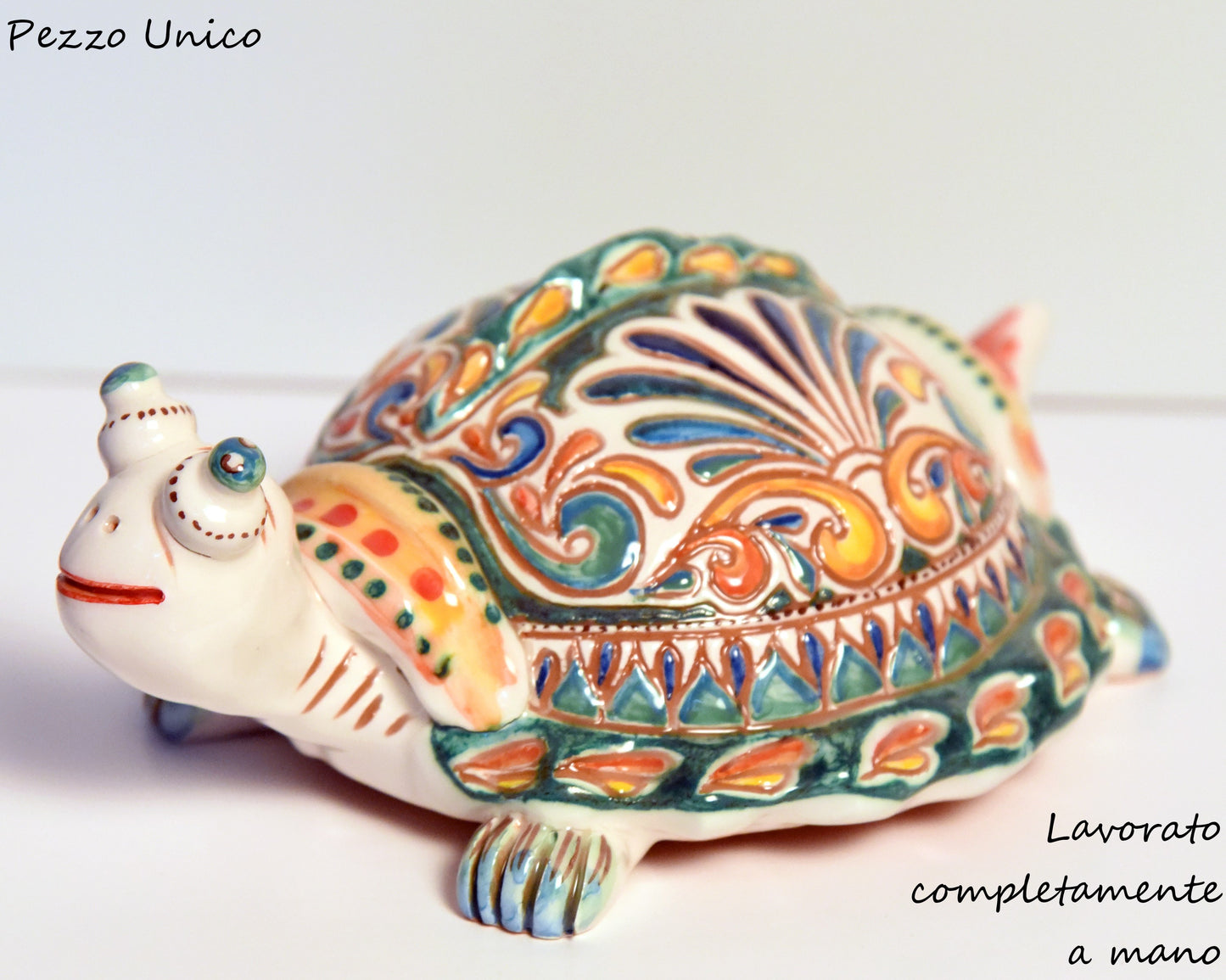Unique piece ceramic turtle