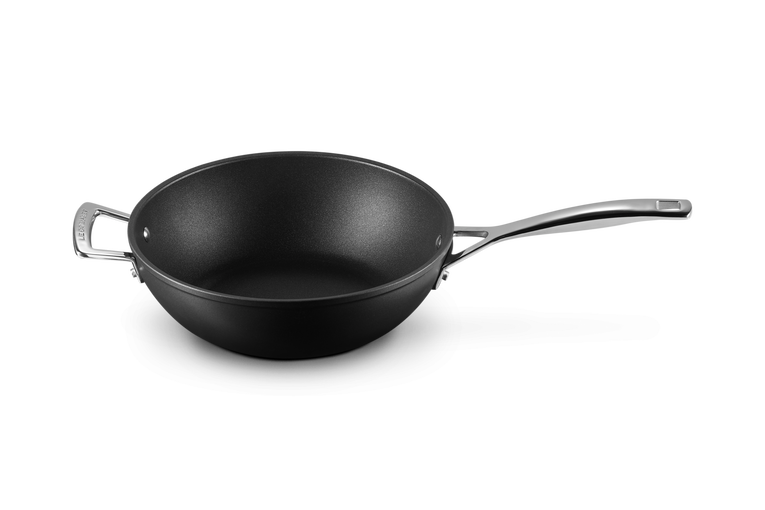 Le Creuset Non-Stick Aluminum Wok Pan with Handle and Handle