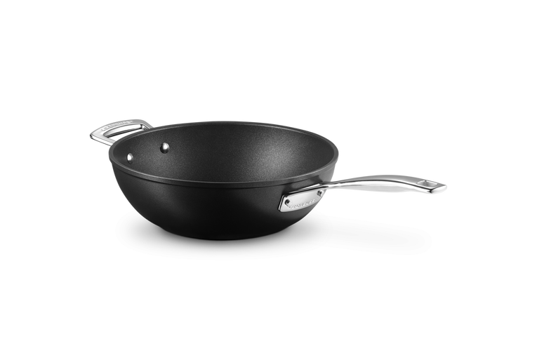 Le Creuset Non-Stick Aluminum Wok Pan with Handle and Handle