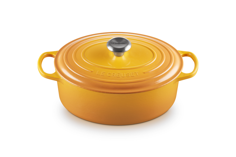 Cocotte ovale Evolution 29cm in ghisa vetrificata gialla Le Creuset