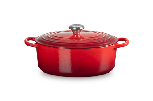 Cocotte ovale Evolution 29cm in ghisa vetrificata ciliegia Le Creuset