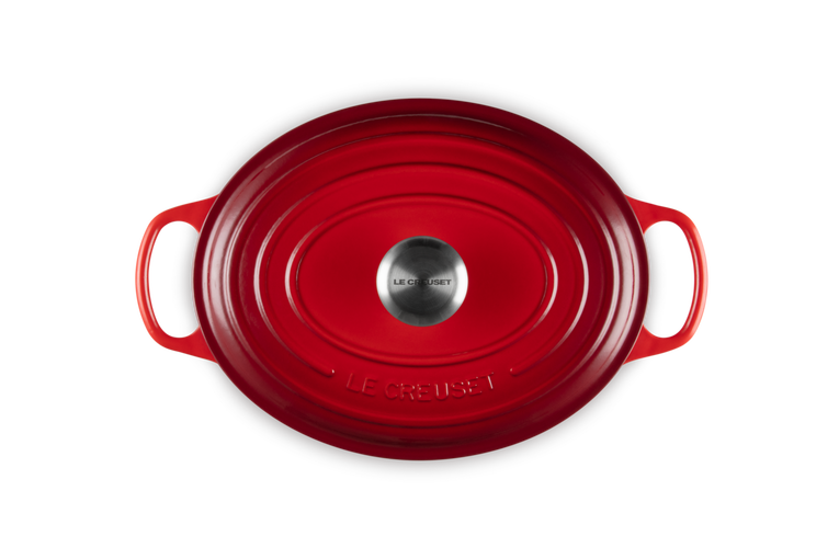 Cocotte ovale Evolution 29cm in ghisa vetrificata ciliegia Le Creuset