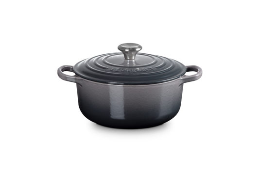 Cocotte Round Evolution 24cm 28cm in Grey Vitrified Cast Iron Le Creuset