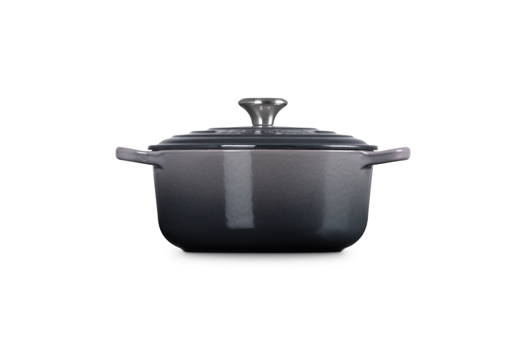 Cocotte Round Evolution 24cm 28cm in Grey Vitrified Cast Iron Le Creuset