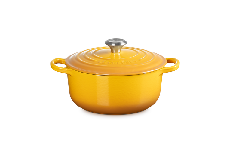 Cocotte rotonda Evolution 20 cm in ghisa vetrificata  giallo Le Creuset