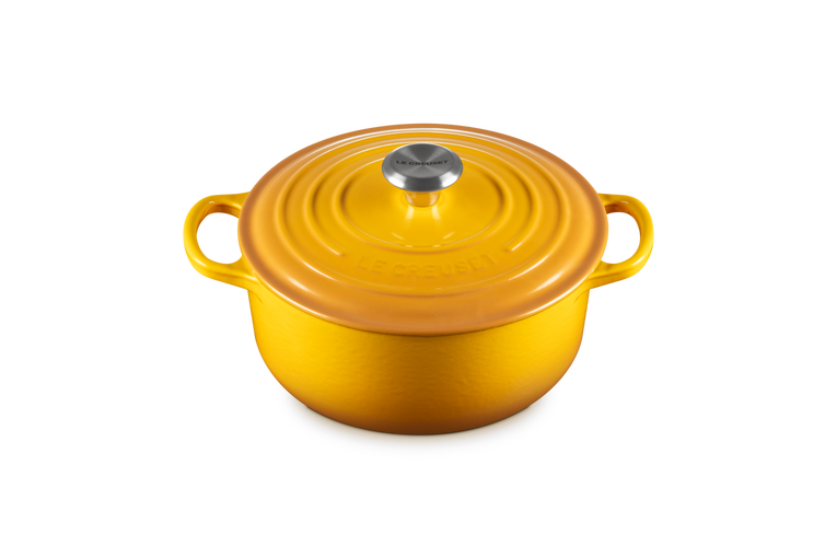 Evolution 20 cm round cast iron casserole dish, yellow Le Creuset