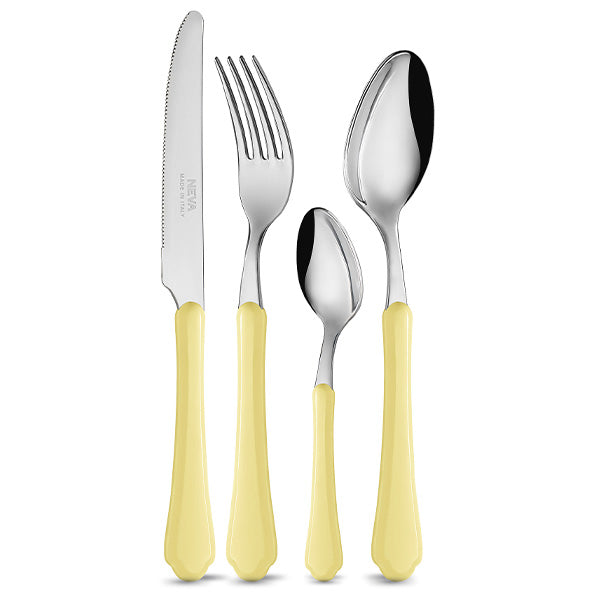 Set of 24 Roamntica Neva Cutlery 6 Pastel Colors