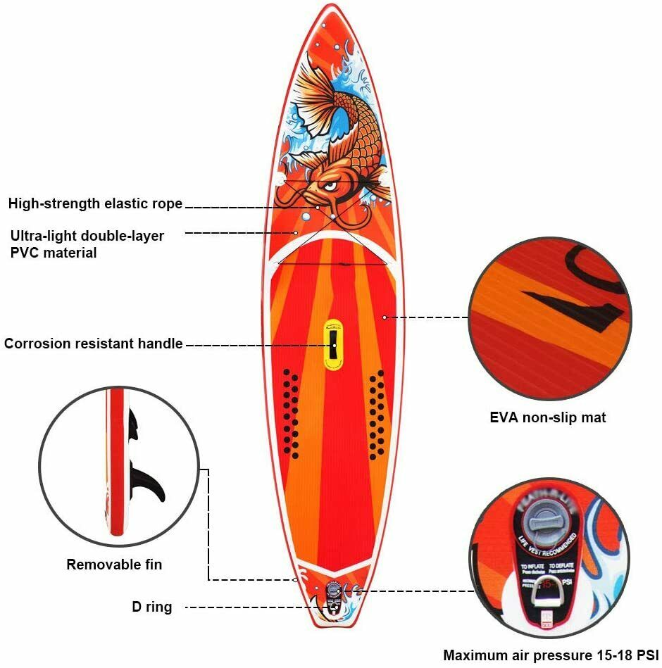 KOI Stand Up Paddle SUP Inflatable Board 11'6" 