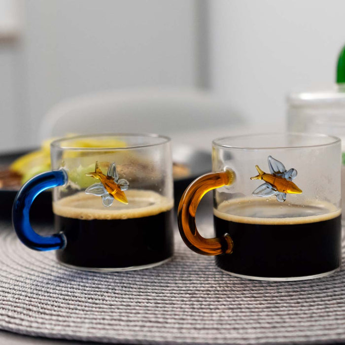 Set of Christmas Glass Glasses with Colored Subjects