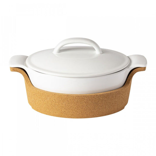 Oval Casserole with Cork Tray