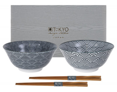 Set of 2 Black Bowls Nippon Tokyo Studio Design