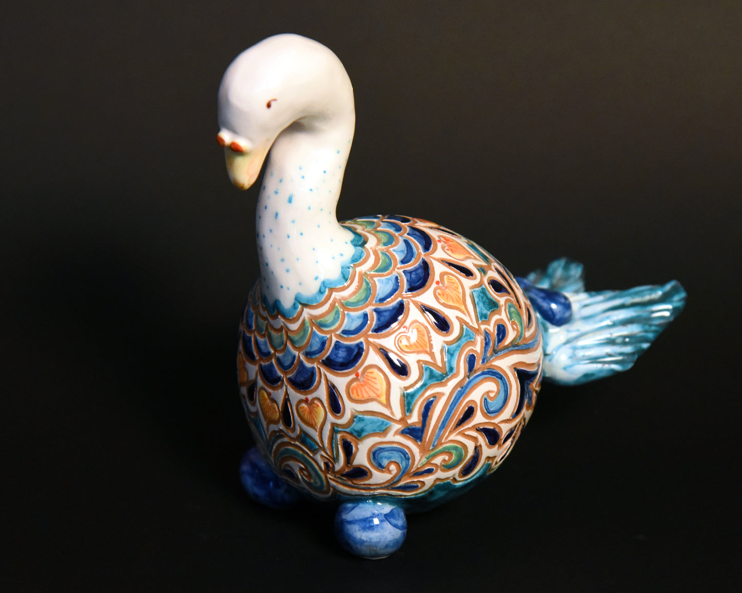 Ceramic Swan, unique piece