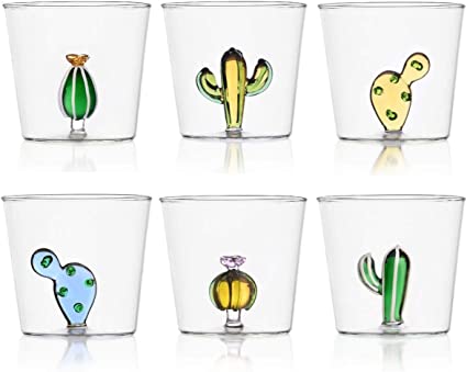 Desert Plants Glasses in Ichendorf Glass 