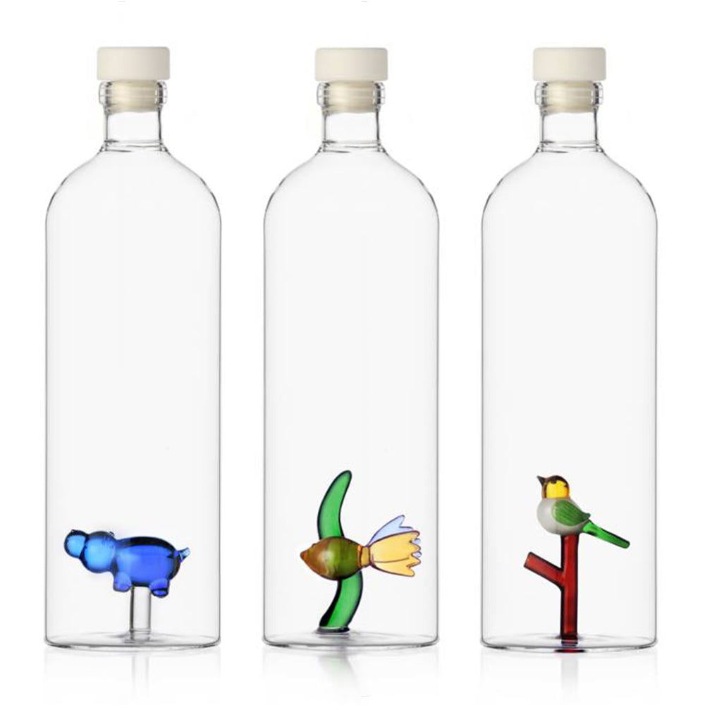 Glass Bottle Figure Animal Farm Ichendorf